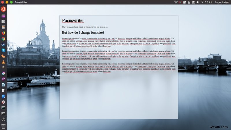 FocusWriter - Trình soạn thảo văn bản tối giản