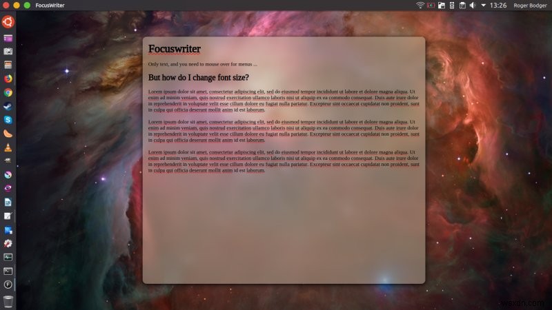 FocusWriter - Trình soạn thảo văn bản tối giản