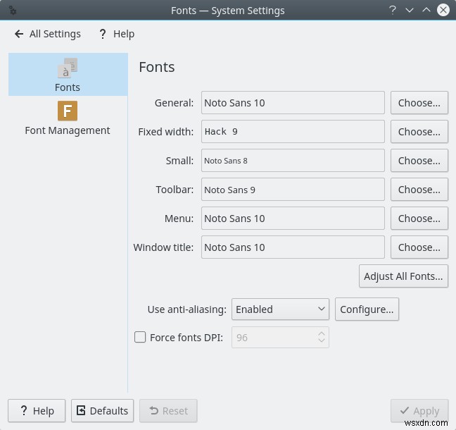 Cải thiện phông chữ giao diện LibreOffice trong KDE