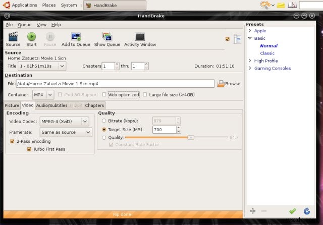 Cách rip phim DVD trong Linux bằng Handbrake