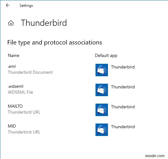 Thunderbird &không có email nào được liên kết để thực hiện lỗi hành động