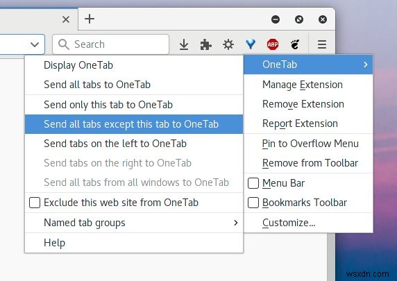 Firefox OneTab - Một tab để quản lý tất cả