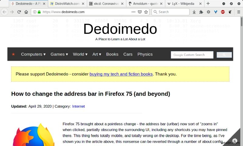 Firefox OneTab - Một tab để quản lý tất cả