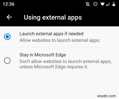 Microsoft Edge trên Android - Coi chừng, vật sắc nhọn