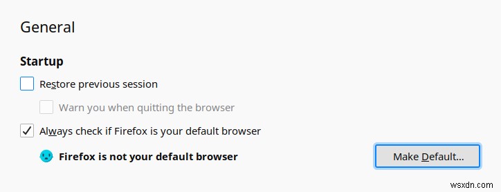 Firefox từ chối trở thành trình duyệt mặc định (Plasma, neon)
