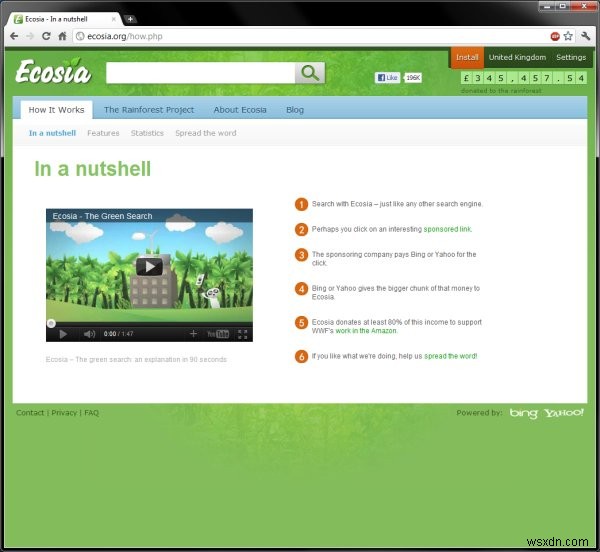 Ecosia - Công cụ tìm kiếm xanh