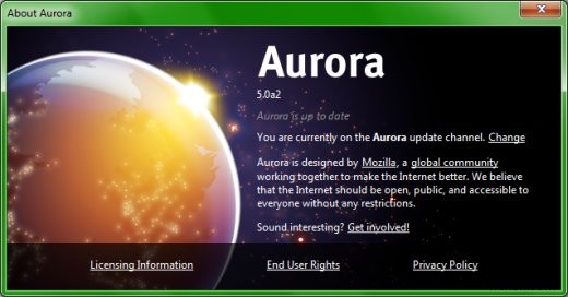 Mozilla Aurora - Sẽ có máu - và vui nhộn