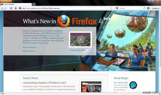 Bản xem trước Firefox 4 - Foxy, sắc nét và nhanh chóng!