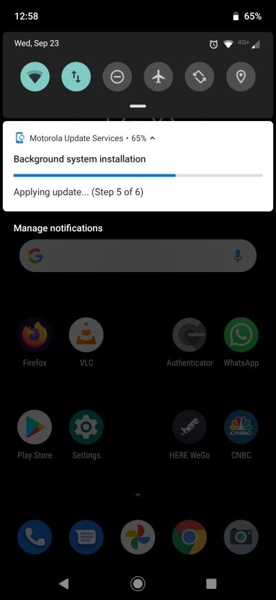 Motorola One Zoom &nâng cấp lên Android 10