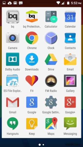 Điện thoại Aquaris E4.5 Ubuntu - Với Android