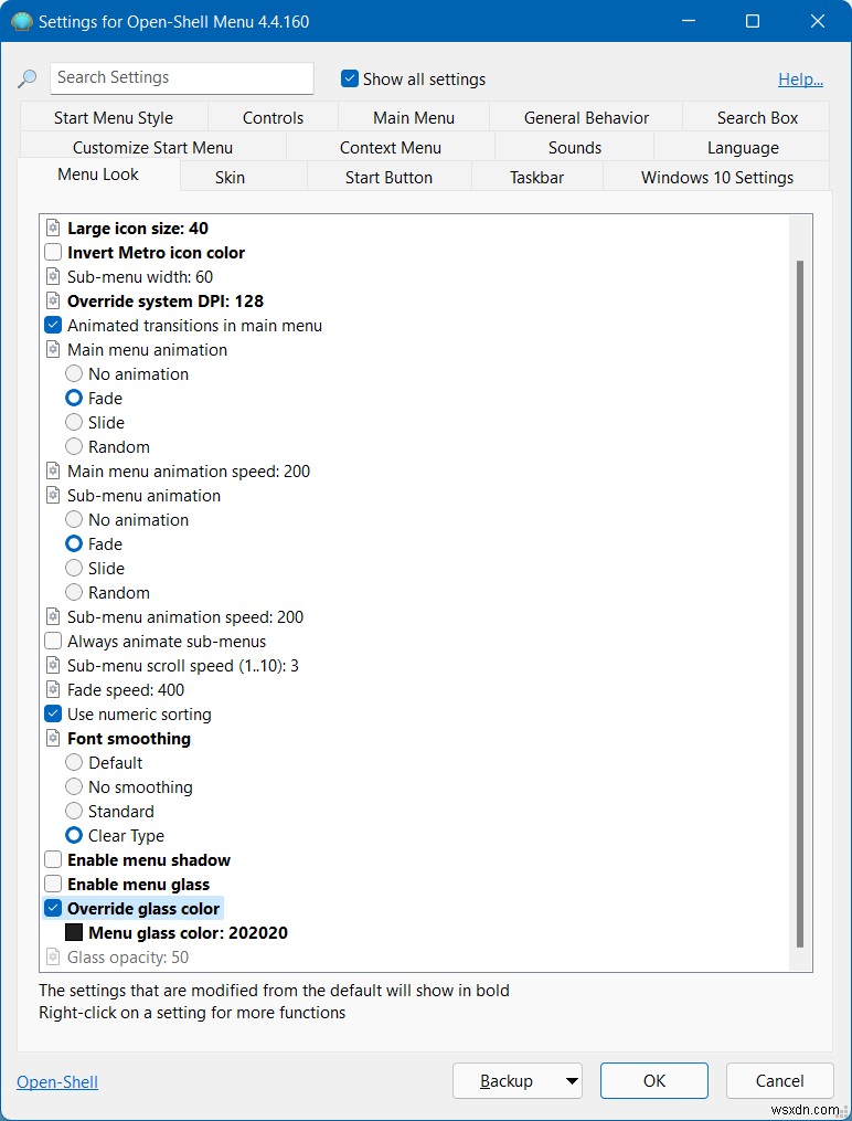 Cách sử dụng menu cổ điển trong Windows 11 với Open-Shell