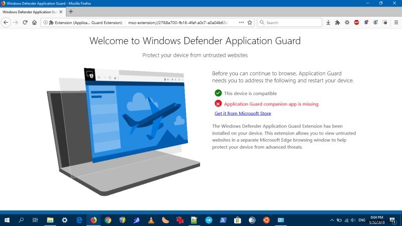 Tôi muốn dùng thử Windows Defender Application Guard