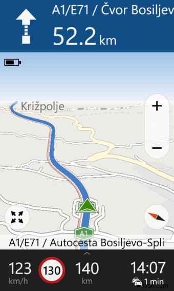 Điều hướng Windows Phone - Kiểm tra đường bộ