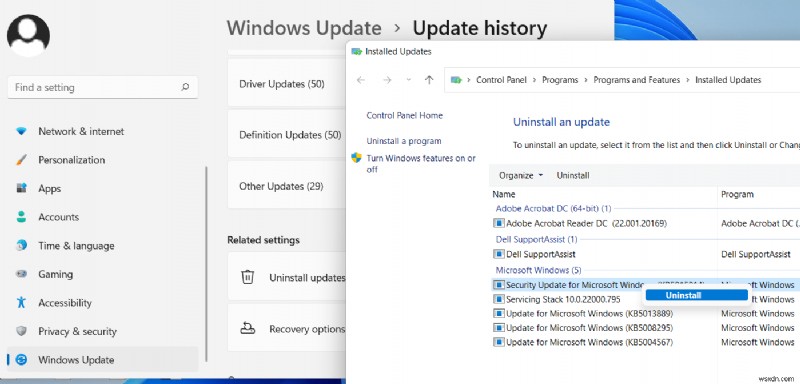 Windows 11:Cách gỡ cài đặt Windows Update (4 cách)