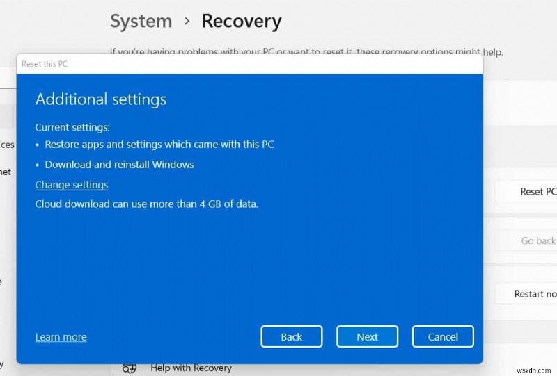 3 cách Factory Reset win 11 không mất dữ liệu 