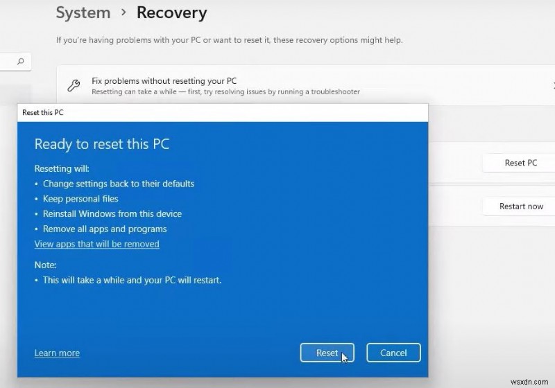 3 cách Factory Reset win 11 không mất dữ liệu 