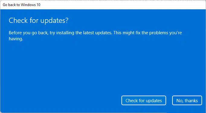 Cách hạ cấp windows 11 xuống 10 mà không mất dữ liệu (Sau 10 ngày)