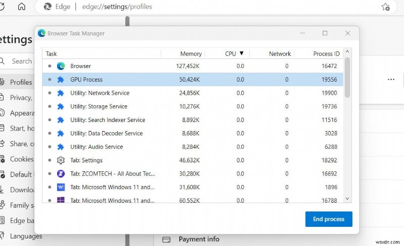 Làm cách nào để khắc phục tình trạng sử dụng CPU cao của Microsoft Edge trên Windows 11?