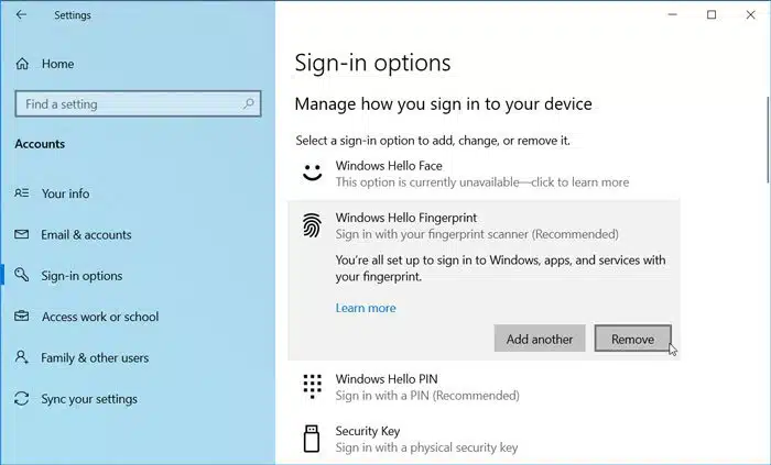 Đã giải quyết:Windows Hello không hoạt động sau khi cập nhật windows 10