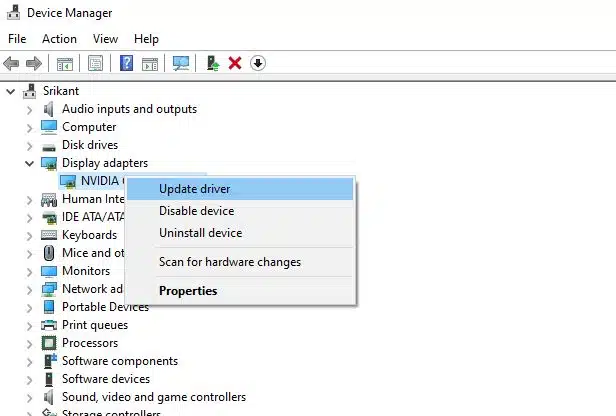Đã giải quyết:Bảng điều khiển NVIDIA không mở sau khi cập nhật Windows 10 2022