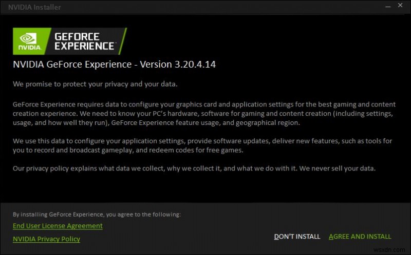 Cách khắc phục mã lỗi GeForce Experience 0x0003 trong Windows 10