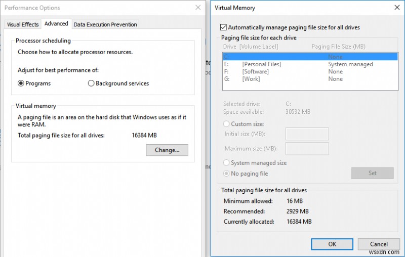 Khắc phục hệ thống và bộ nhớ nén sử dụng CPU cao trong Windows 10