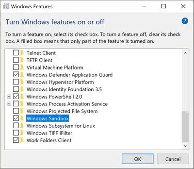Đã giải quyết:Windows 10 Sandbox, không tìm thấy trình ảo hóa (0xc0351000)
