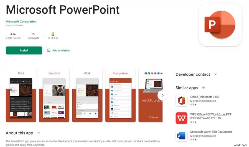 Cách tải Microsoft PowerPoint miễn phí