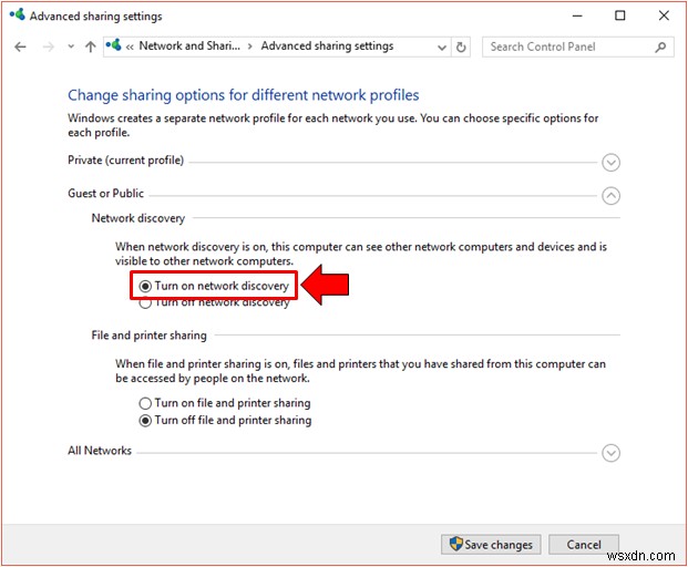 Cách tùy chỉnh Cài đặt chia sẻ mạng của Windows 10