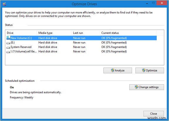 Cách truy cập Công cụ tối ưu hóa ổ đĩa trong Windows 8.1