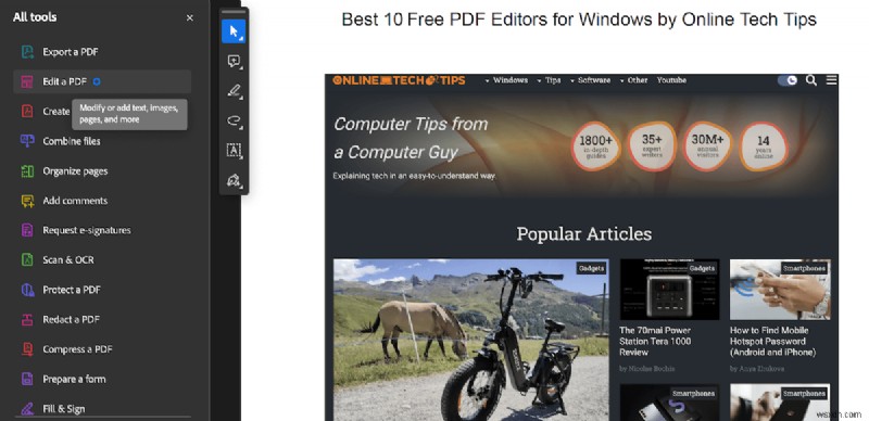 10 trình chỉnh sửa PDF miễn phí hàng đầu cho Windows - Công cụ đáng tin cậy để chỉnh sửa và ký tên 