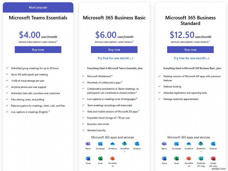 Microsoft Teams:Miễn phí so với trả phí – Sự khác biệt và lợi ích chính 