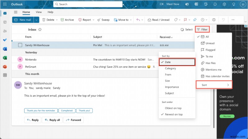 Dễ dàng ghim các email quan trọng trong Outlook:Hướng dẫn từng bước 