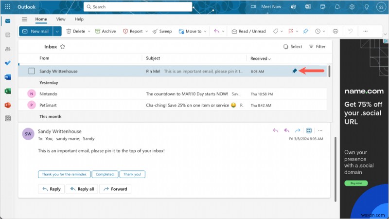 Dễ dàng ghim các email quan trọng trong Outlook:Hướng dẫn từng bước 