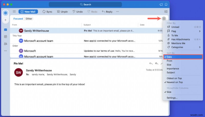Dễ dàng ghim các email quan trọng trong Outlook:Hướng dẫn từng bước 