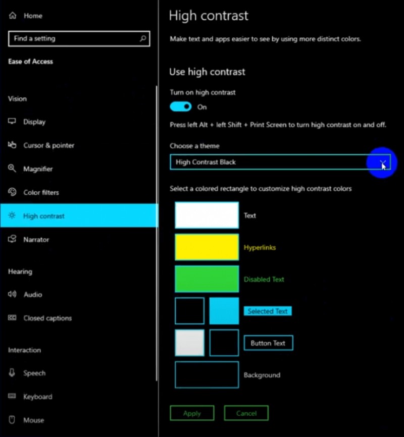 Tối ưu hóa khả năng hiển thị của Windows:Hướng dẫn về chủ đề có độ tương phản cao cho tầm nhìn thấp và độ nhạy sáng 