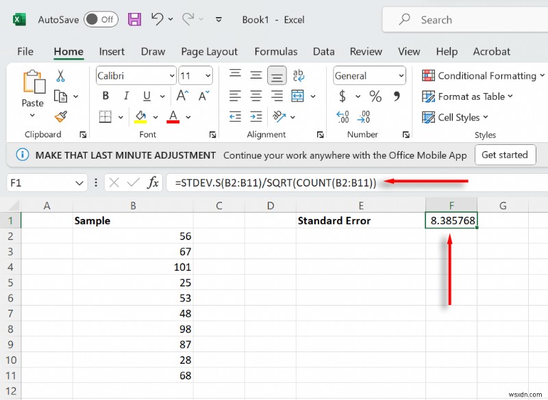 Nắm vững cách tính lỗi tiêu chuẩn trong Excel:Hướng dẫn từng bước 