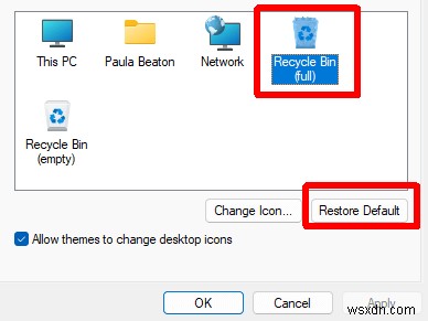 Các bước dễ dàng để thay đổi biểu tượng và thùng rác trên màn hình Windows 