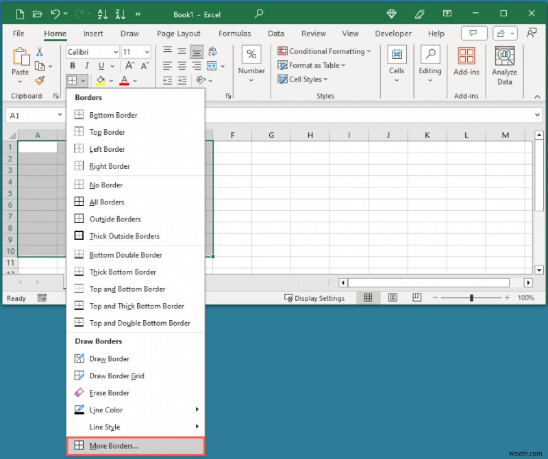 Cách áp dụng đường viền đậm và đường nét nâng cao trong Microsoft Excel 