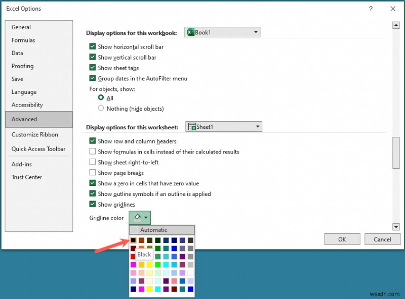 Cách áp dụng đường viền đậm và đường nét nâng cao trong Microsoft Excel 