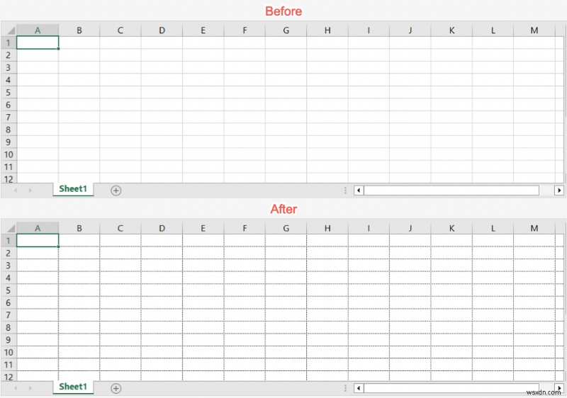 Cách áp dụng đường viền đậm và đường nét nâng cao trong Microsoft Excel 