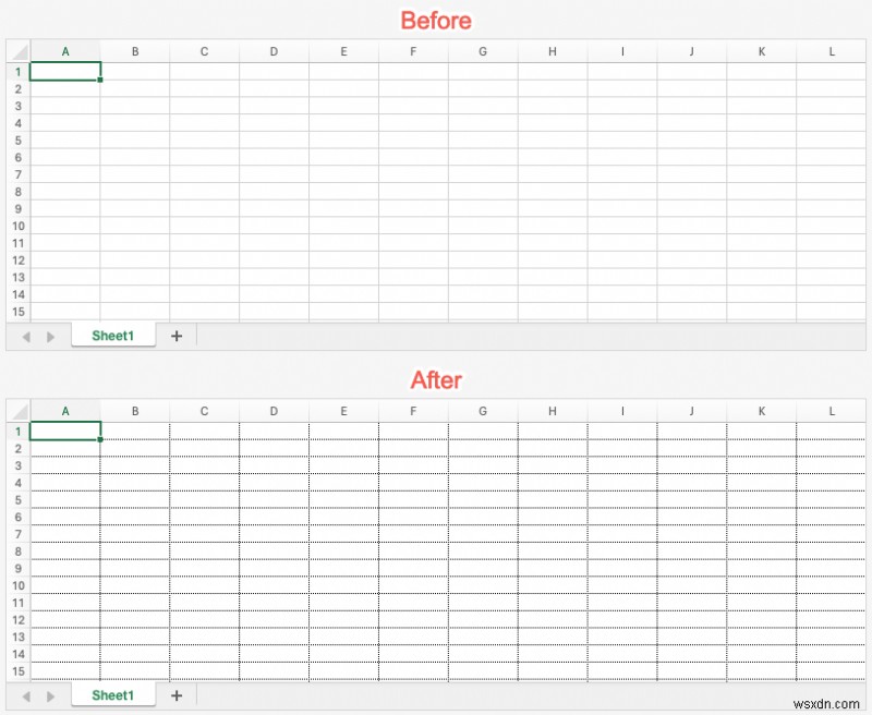 Cách áp dụng đường viền đậm và đường nét nâng cao trong Microsoft Excel 