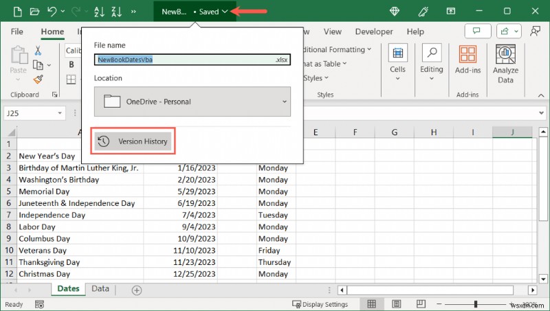 Lịch sử phiên bản Excel chính:Xem và khôi phục các phiên bản sổ làm việc trước đây một cách dễ dàng 