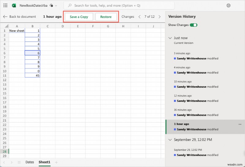 Lịch sử phiên bản Excel chính:Xem và khôi phục các phiên bản sổ làm việc trước đây một cách dễ dàng 