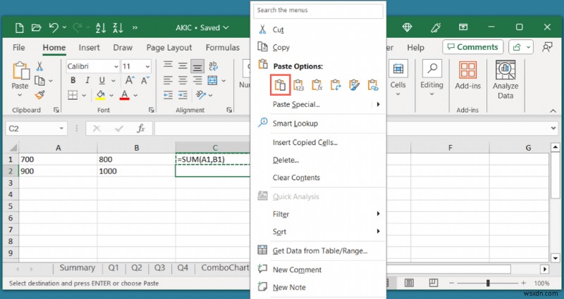 Master Excel:Sao chép và dán công thức hiệu quả 