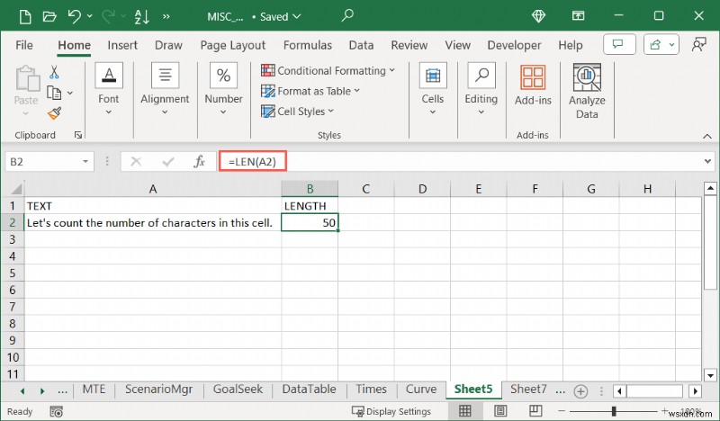 Master Excel:Đếm ký tự trong ô với công thức đơn giản 