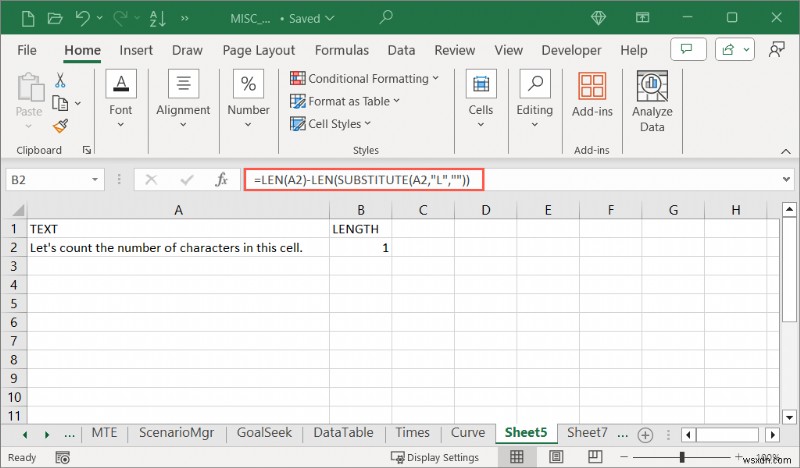 Master Excel:Đếm ký tự trong ô với công thức đơn giản 
