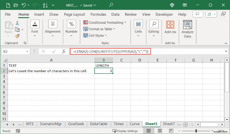 Master Excel:Đếm ký tự trong ô với công thức đơn giản 