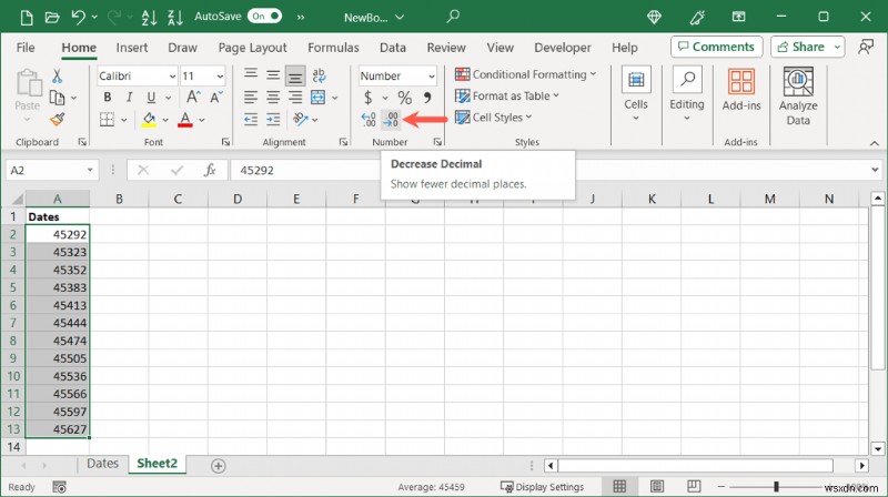 Chuyển đổi ngày tháng trong Excel thành số sê-ri:Hướng dẫn từng bước 