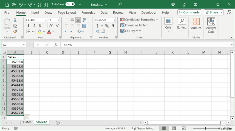 Chuyển đổi ngày tháng trong Excel thành số sê-ri:Hướng dẫn từng bước 